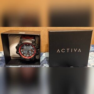Activa Black/Red Watch